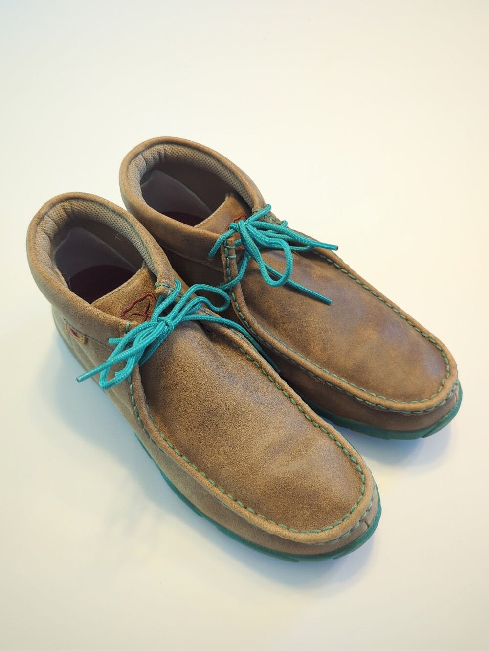 Twisted X Leather Chukka Driving Mocs Lace-Up Shoes Size 10 Brown WDM0020 EUC - Picture 7 of 12
